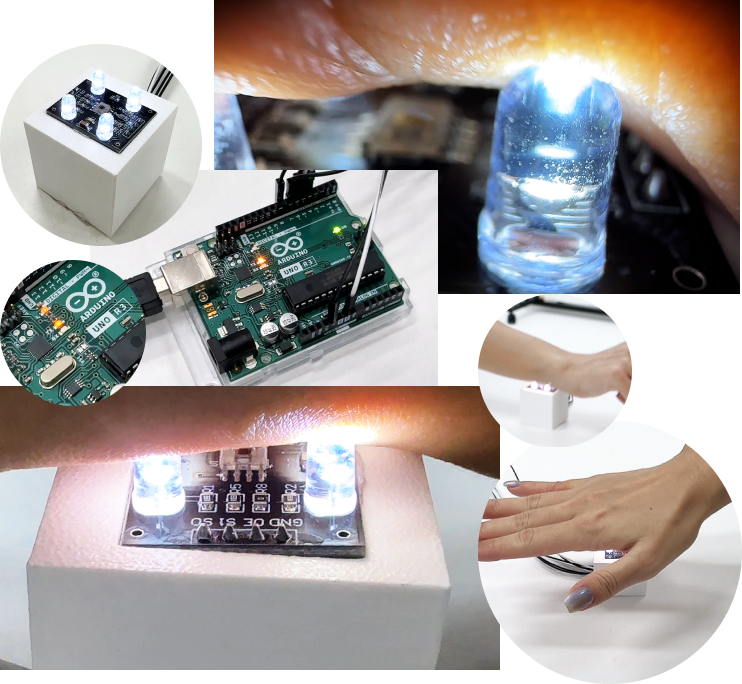 Illuminated TCS3200 sensor probe and Arduino details